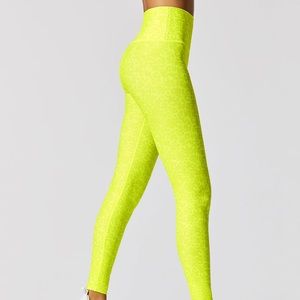 With X Carbon38 High Waist Neon Leopard Leggings SZ S